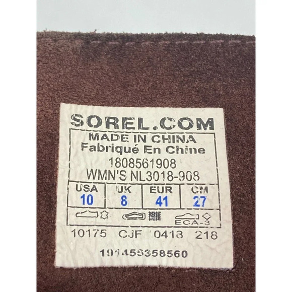 Sorel Women's Joan Of Arctic Wedge Cattail Red NL3018 908 Lace Wedge Boot SZ 10 - Picture 9 of 11